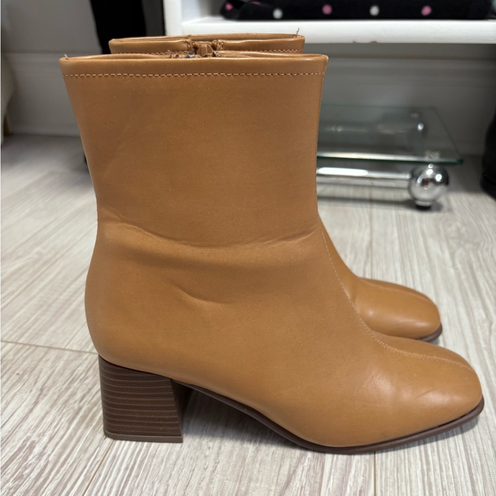 Delicious Camel Ankle Booties - Picture 2 of 6